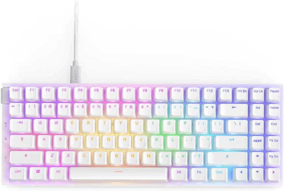 TECLADO OPTICO NZXT FUNCTION 2 MINITKL RGB (USB-C) (BRANCO)