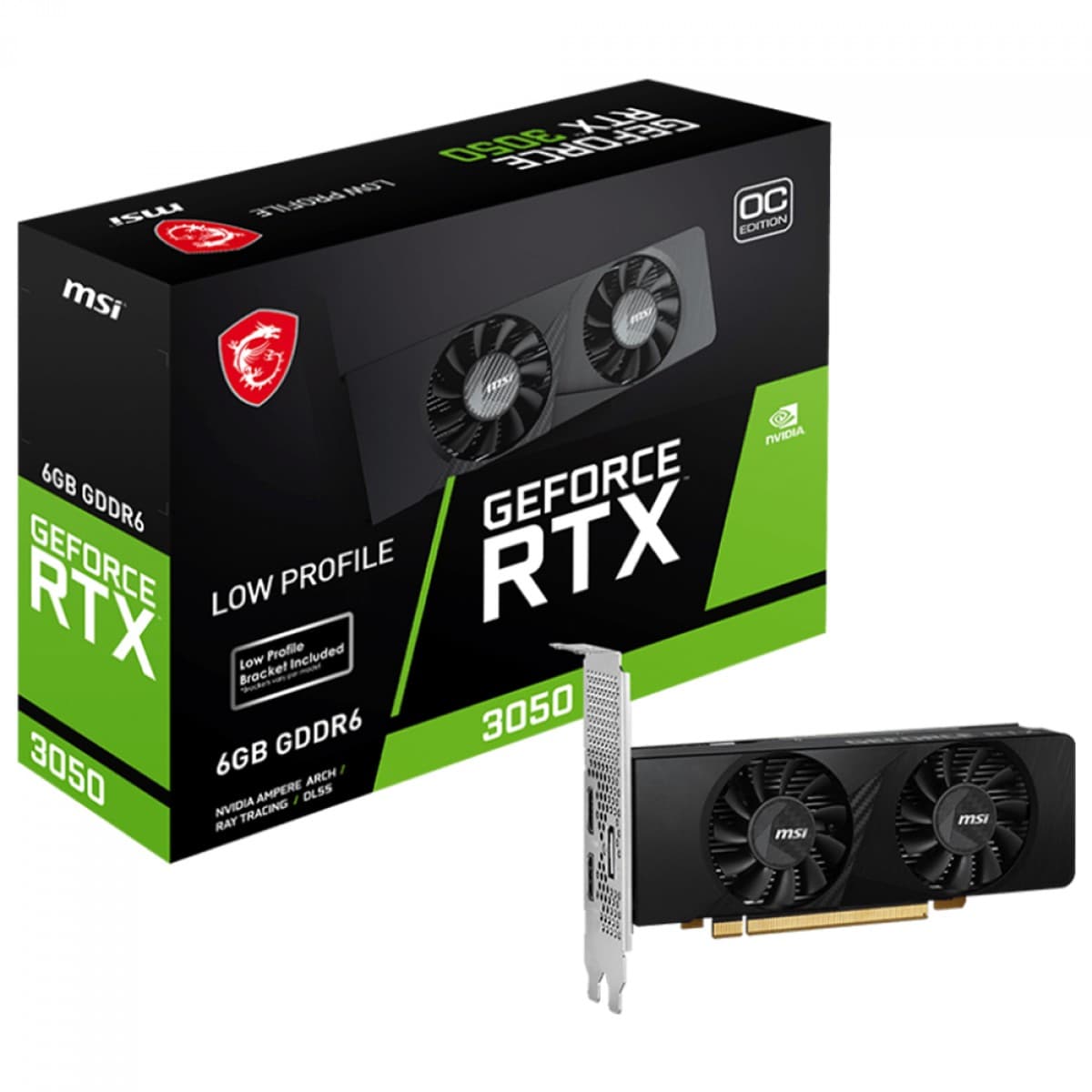 RTX 3050 MSI 6GB OC (LOW PROFILE) GDDR6 DLSS RAY TRACING
